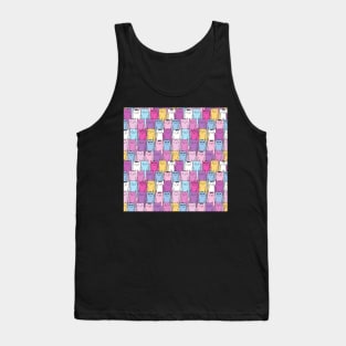 Colorful Cat Pattern Tank Top